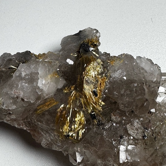 Stunning Smokey Quartz Hematite Gold Rutile Raw Mineral   🇧🇷 Collectors Piece - Picture 6 of 12